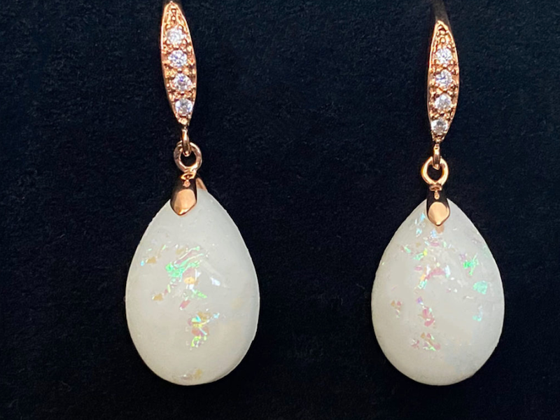Hoa tai giọt nước opal 3 Hoa tai giọt nước opal