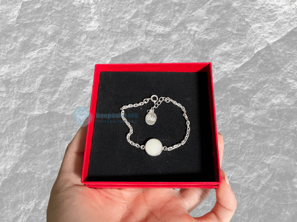 Vòng tay tròn sữa mẹ 2 5 Vòng tay bạc sữa mẹ cho bé và mẹ _Keepsake MB_Trang sức làm từ sữa mẹ