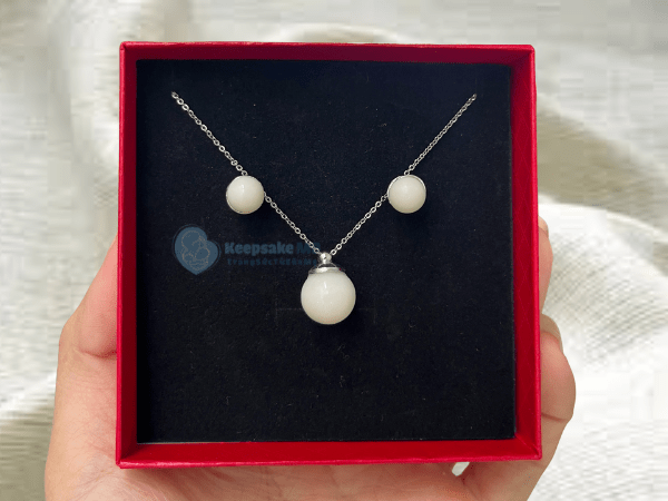 Bộ trang sức Ngọc tròn sữa mẹ 4 Bộ trang sức Ngoc tròn sữa mẹ_Keepsake MB_Trang sức sữa ẹ