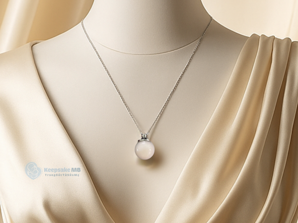 Mặt dây chuyền Ngọc tròn sữa mẹ 3 mat day chuyen Ngoc tron sua me_Keepsake MB