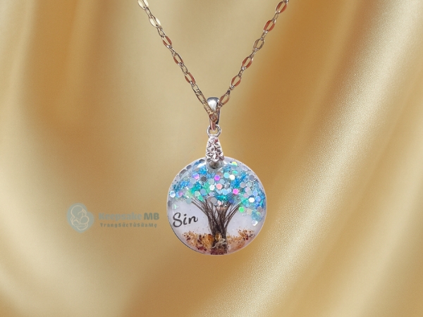 Mặt dây chuyền sữa mẹ Cây sự sống kèm tóc và cuống rốn 3 Mat day chuyen sua me Cay su song luu giu cuong ron va toc_Keepsake MB