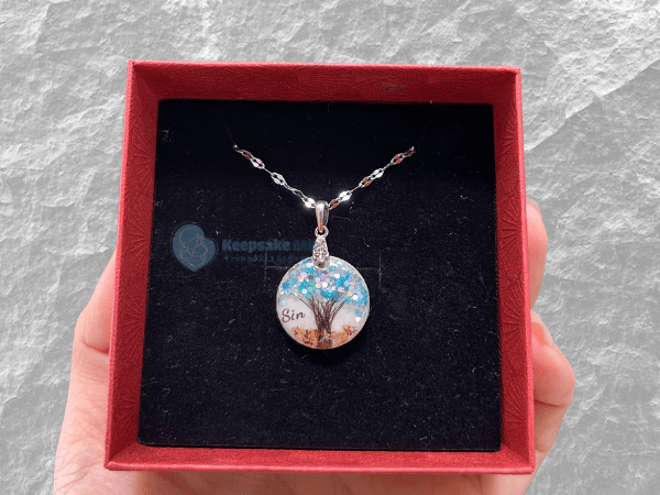 Mặt dây chuyền sữa mẹ Cây sự sống kèm tóc và cuống rốn 5 Mat day chuyen sua me Cay su song luu giu cuong ron va toc_Keepsake MB