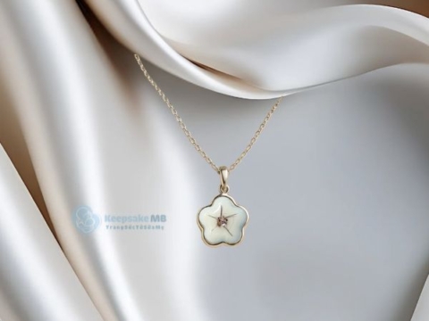 Mặt dây chuyền sữa mẹ Hoa 5 cánh 6 Mặt dây chuyền sữa mẹ Hoa 5 cánh_Keepsake MB