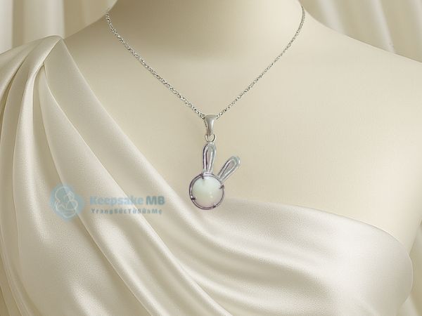 Mặt dây chuyền sữa mẹ Thỏ Ngọc 3 Mặt dây chuyền sữa mẹ Thỏ Ngọc - Trang sức làm từ sữa mẹ Keepsake MB