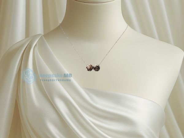 Mặt dây chuyền cuống rốn Song Ấn Mẫu Tử 3 Mặt dây chuyền cuống rốn Song Ấn Mẫu Tử Keepsake MB