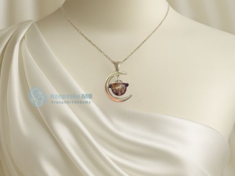 Mặt dây chuyền cuống rốn Nguyệt Châu - Keepsake MB