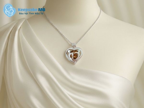 Mặt dây chuyền cuống rốn Đồng Tâm 3 mặt dây chuyền cuống rốn Đồng Tâm - Lưu giữ cuống rốn Keepsake MB