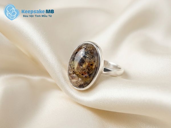 Nhẫn cuống rốn Oval Bảo 3 Nhẫn cuốngron61 Oval Bảo - Keepsake MB - Lưu giữ cuống rốn bé