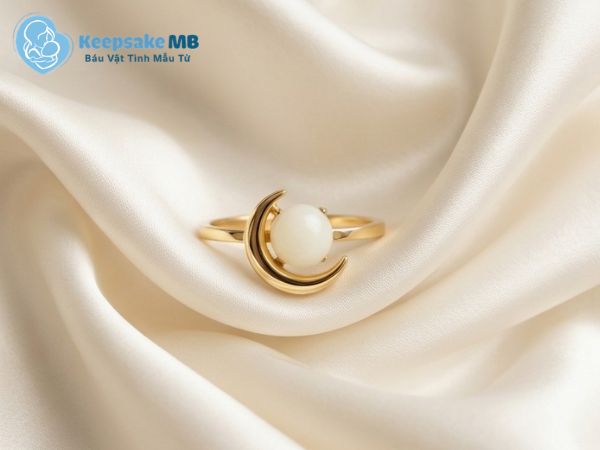 Nhẫn sữa mẹ Nguyệt Vũ 3 Nhẫn sữa mẹ Nguyệt Vũ - Keepsake MB - Trang sức sữa mẹ