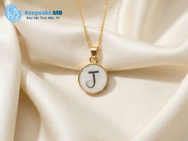 Mặt dây chuyền sữa mẹ Thể Tâm 2 Mặt dây chuyền sữa mẹ Thể Tâm Keepsake MB - Trang sức làm từ sữa mẹ